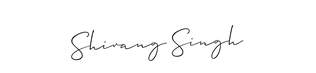 Create a beautiful signature design for name Shivang Singh. With this signature (Allison_Script) fonts, you can make a handwritten signature for free. Shivang Singh signature style 2 images and pictures png