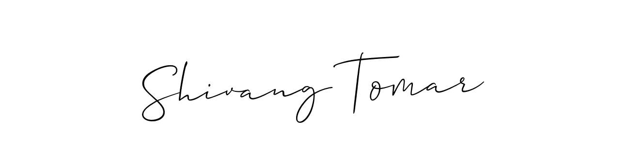 Use a signature maker to create a handwritten signature online. With this signature software, you can design (Allison_Script) your own signature for name Shivang Tomar. Shivang Tomar signature style 2 images and pictures png