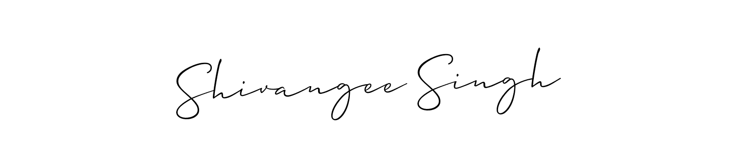 Also we have Shivangee Singh name is the best signature style. Create professional handwritten signature collection using Allison_Script autograph style. Shivangee Singh signature style 2 images and pictures png