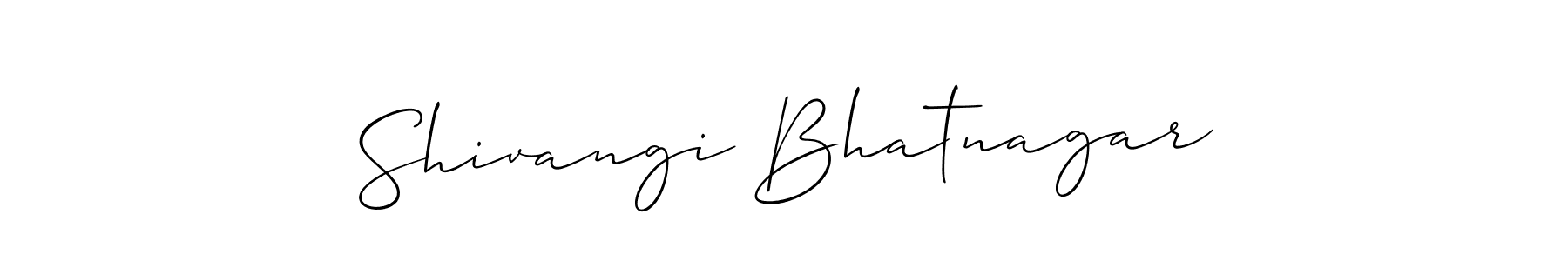 Design your own signature with our free online signature maker. With this signature software, you can create a handwritten (Allison_Script) signature for name Shivangi Bhatnagar. Shivangi Bhatnagar signature style 2 images and pictures png