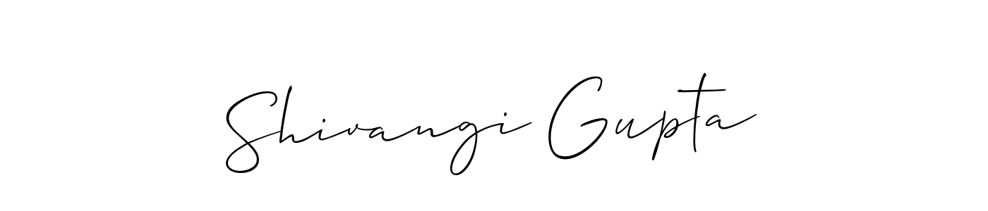 Also we have Shivangi Gupta name is the best signature style. Create professional handwritten signature collection using Allison_Script autograph style. Shivangi Gupta signature style 2 images and pictures png