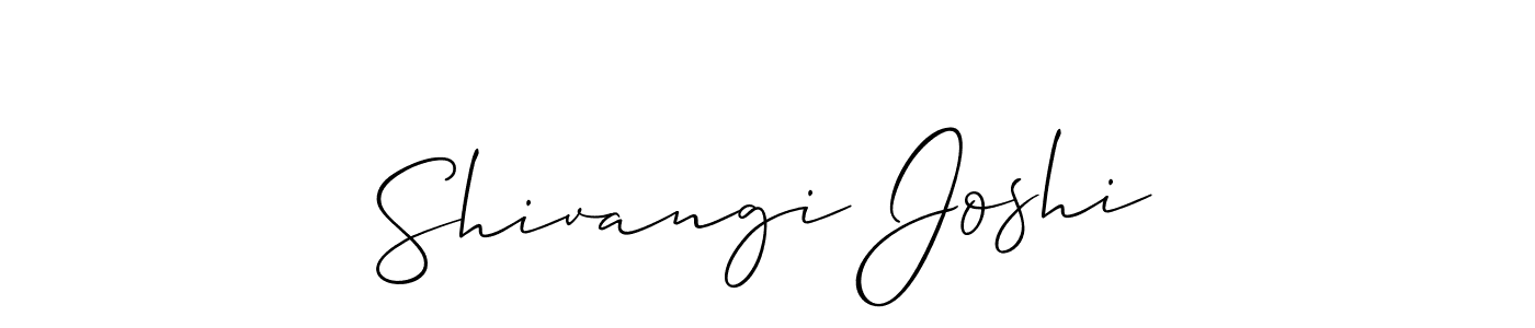 Also we have Shivangi Joshi name is the best signature style. Create professional handwritten signature collection using Allison_Script autograph style. Shivangi Joshi signature style 2 images and pictures png