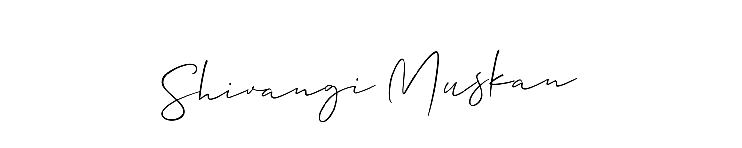 Also we have Shivangi Muskan name is the best signature style. Create professional handwritten signature collection using Allison_Script autograph style. Shivangi Muskan signature style 2 images and pictures png