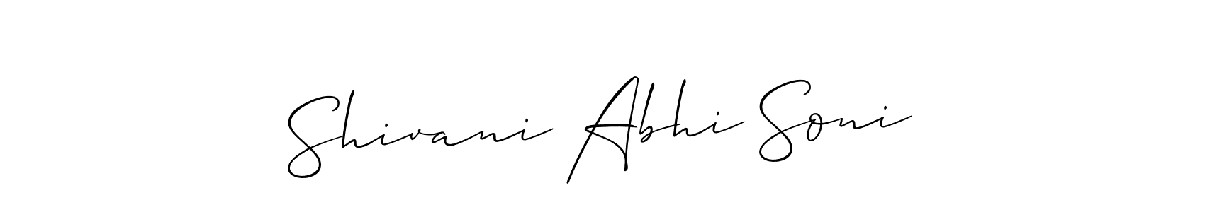 Best and Professional Signature Style for Shivani Abhi Soni. Allison_Script Best Signature Style Collection. Shivani Abhi Soni signature style 2 images and pictures png