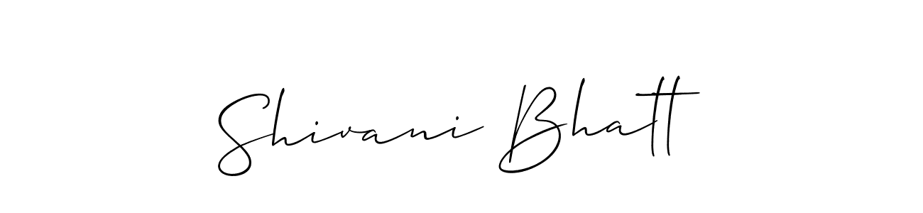 How to make Shivani Bhatt signature? Allison_Script is a professional autograph style. Create handwritten signature for Shivani Bhatt name. Shivani Bhatt signature style 2 images and pictures png