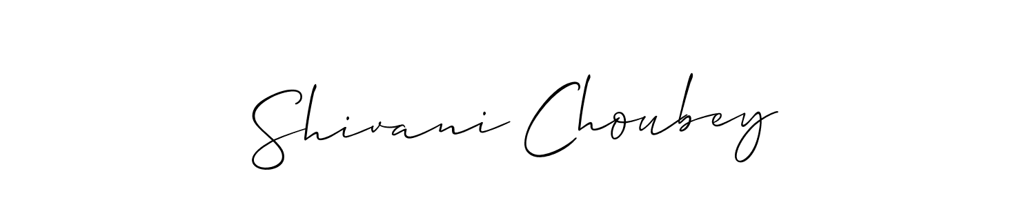 Use a signature maker to create a handwritten signature online. With this signature software, you can design (Allison_Script) your own signature for name Shivani Choubey. Shivani Choubey signature style 2 images and pictures png