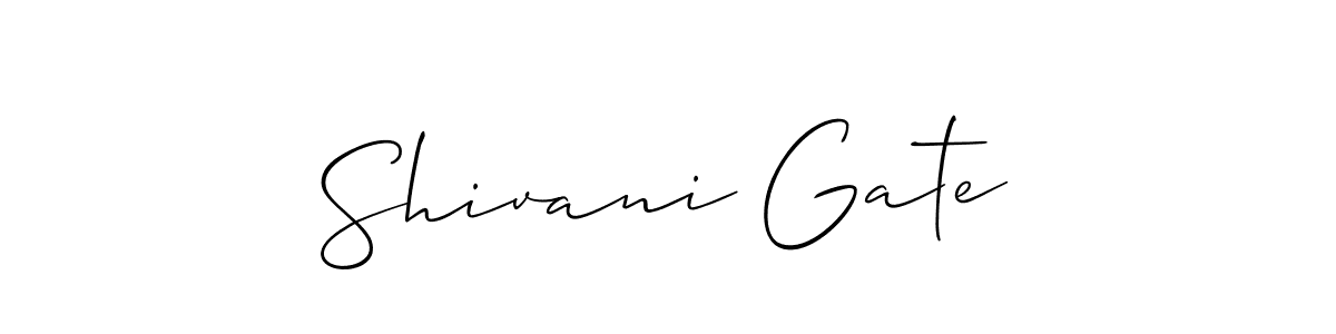 Use a signature maker to create a handwritten signature online. With this signature software, you can design (Allison_Script) your own signature for name Shivani Gate. Shivani Gate signature style 2 images and pictures png