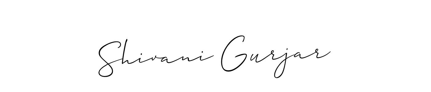 Make a short Shivani Gurjar signature style. Manage your documents anywhere anytime using Allison_Script. Create and add eSignatures, submit forms, share and send files easily. Shivani Gurjar signature style 2 images and pictures png