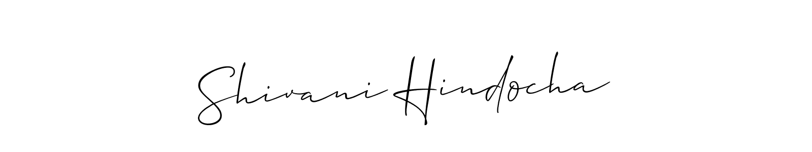 It looks lik you need a new signature style for name Shivani Hindocha. Design unique handwritten (Allison_Script) signature with our free signature maker in just a few clicks. Shivani Hindocha signature style 2 images and pictures png