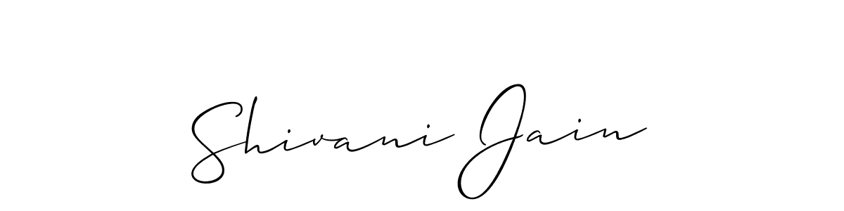 The best way (Allison_Script) to make a short signature is to pick only two or three words in your name. The name Shivani Jain include a total of six letters. For converting this name. Shivani Jain signature style 2 images and pictures png