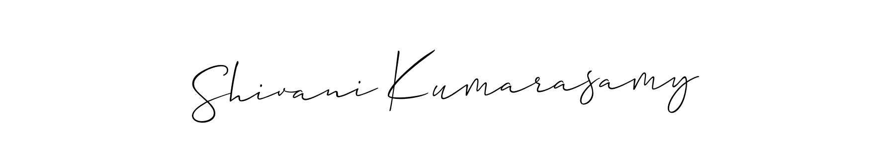 Also we have Shivani Kumarasamy name is the best signature style. Create professional handwritten signature collection using Allison_Script autograph style. Shivani Kumarasamy signature style 2 images and pictures png