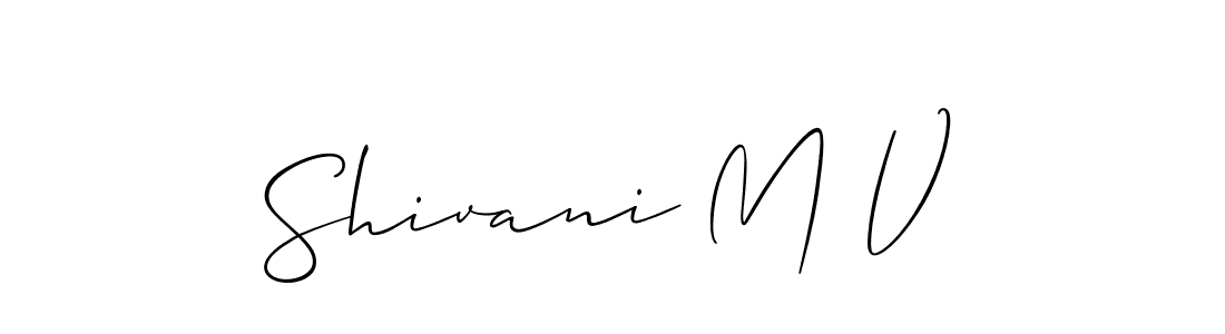 You can use this online signature creator to create a handwritten signature for the name Shivani M V. This is the best online autograph maker. Shivani M V signature style 2 images and pictures png