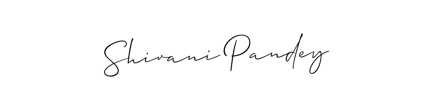 You should practise on your own different ways (Allison_Script) to write your name (Shivani Pandey) in signature. don't let someone else do it for you. Shivani Pandey signature style 2 images and pictures png