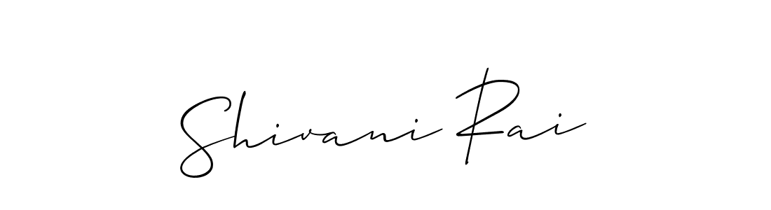 Design your own signature with our free online signature maker. With this signature software, you can create a handwritten (Allison_Script) signature for name Shivani Rai. Shivani Rai signature style 2 images and pictures png