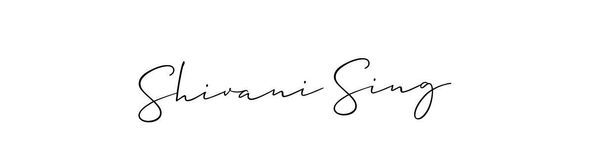 Shivani Sing stylish signature style. Best Handwritten Sign (Allison_Script) for my name. Handwritten Signature Collection Ideas for my name Shivani Sing. Shivani Sing signature style 2 images and pictures png