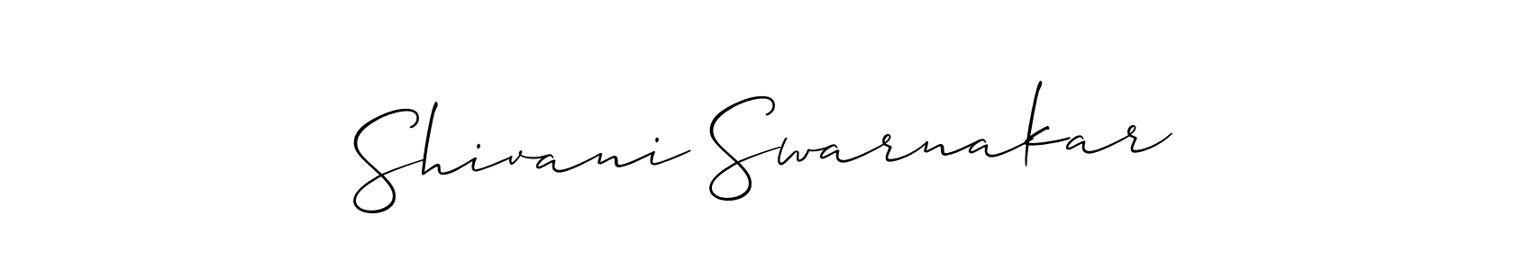 Shivani Swarnakar stylish signature style. Best Handwritten Sign (Allison_Script) for my name. Handwritten Signature Collection Ideas for my name Shivani Swarnakar. Shivani Swarnakar signature style 2 images and pictures png