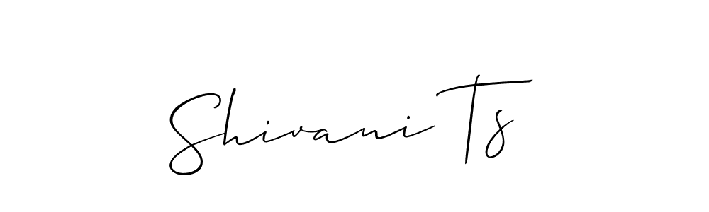 How to make Shivani Ts name signature. Use Allison_Script style for creating short signs online. This is the latest handwritten sign. Shivani Ts signature style 2 images and pictures png