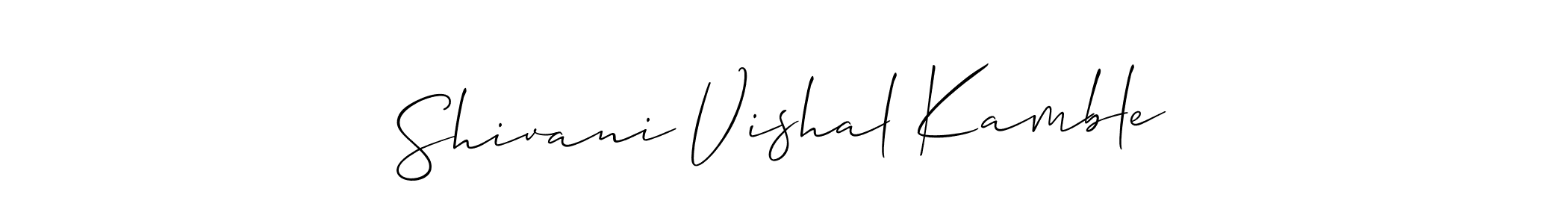 Create a beautiful signature design for name Shivani Vishal Kamble. With this signature (Allison_Script) fonts, you can make a handwritten signature for free. Shivani Vishal Kamble signature style 2 images and pictures png