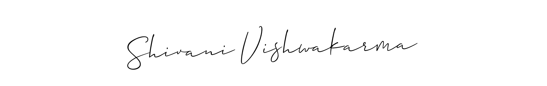 Use a signature maker to create a handwritten signature online. With this signature software, you can design (Allison_Script) your own signature for name Shivani Vishwakarma. Shivani Vishwakarma signature style 2 images and pictures png