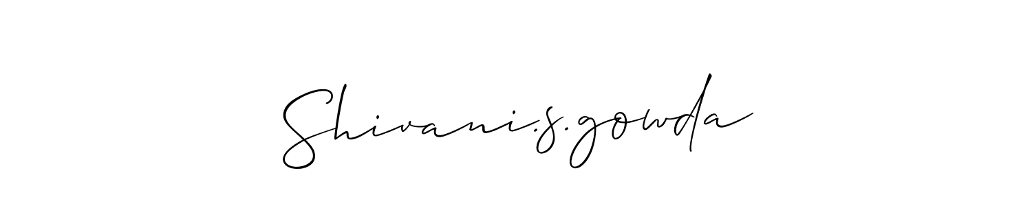 Also we have Shivani.s.gowda name is the best signature style. Create professional handwritten signature collection using Allison_Script autograph style. Shivani.s.gowda signature style 2 images and pictures png