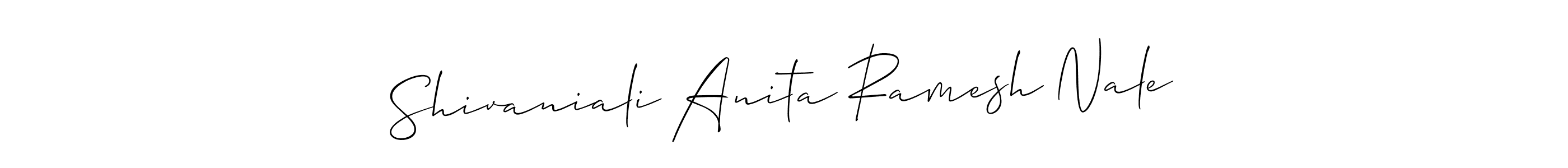 Make a beautiful signature design for name Shivaniali Anita Ramesh Nale. Use this online signature maker to create a handwritten signature for free. Shivaniali Anita Ramesh Nale signature style 2 images and pictures png