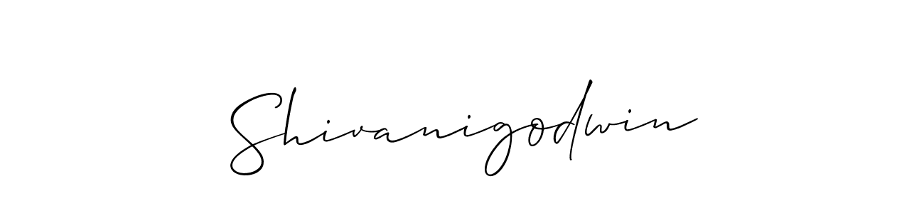 Use a signature maker to create a handwritten signature online. With this signature software, you can design (Allison_Script) your own signature for name Shivanigodwin. Shivanigodwin signature style 2 images and pictures png