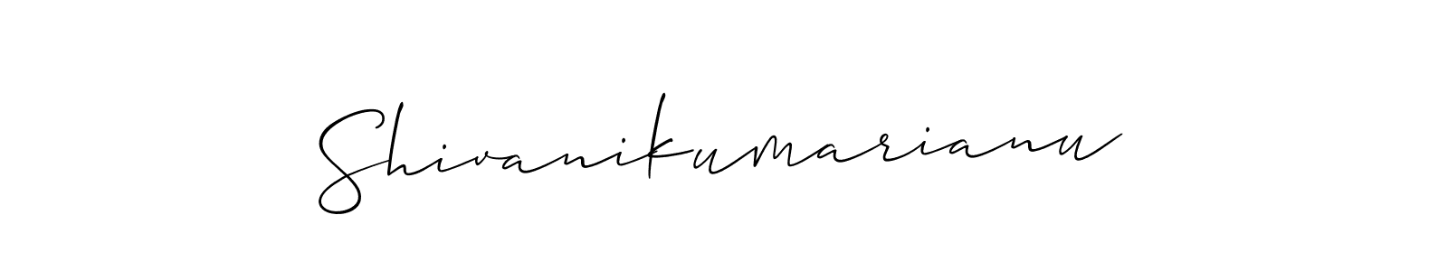 Shivanikumarianu stylish signature style. Best Handwritten Sign (Allison_Script) for my name. Handwritten Signature Collection Ideas for my name Shivanikumarianu. Shivanikumarianu signature style 2 images and pictures png