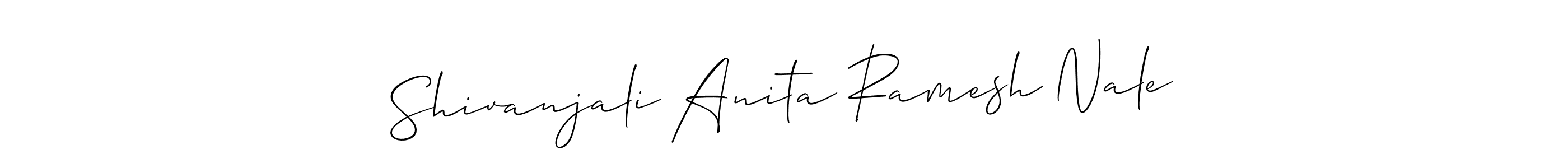 Design your own signature with our free online signature maker. With this signature software, you can create a handwritten (Allison_Script) signature for name Shivanjali Anita Ramesh Nale. Shivanjali Anita Ramesh Nale signature style 2 images and pictures png