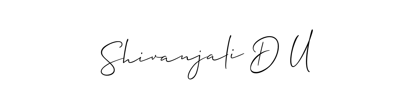 Here are the top 10 professional signature styles for the name Shivanjali D U. These are the best autograph styles you can use for your name. Shivanjali D U signature style 2 images and pictures png