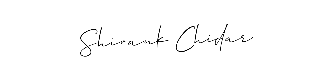 Make a beautiful signature design for name Shivank Chidar. With this signature (Allison_Script) style, you can create a handwritten signature for free. Shivank Chidar signature style 2 images and pictures png