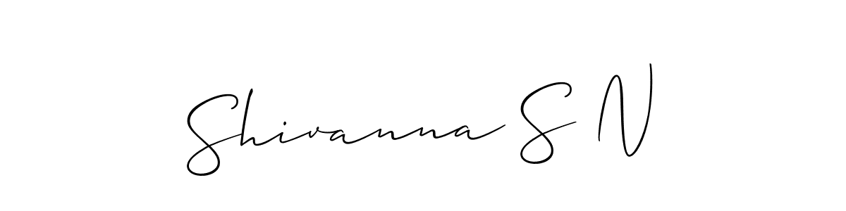 Create a beautiful signature design for name Shivanna S N. With this signature (Allison_Script) fonts, you can make a handwritten signature for free. Shivanna S N signature style 2 images and pictures png