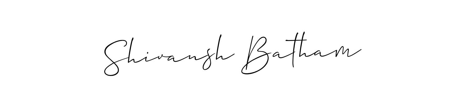 How to make Shivansh Batham signature? Allison_Script is a professional autograph style. Create handwritten signature for Shivansh Batham name. Shivansh Batham signature style 2 images and pictures png