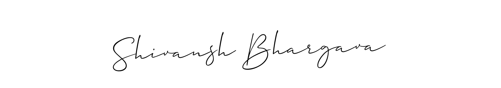 How to Draw Shivansh Bhargava signature style? Allison_Script is a latest design signature styles for name Shivansh Bhargava. Shivansh Bhargava signature style 2 images and pictures png