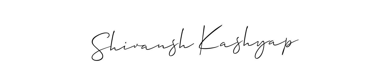 Also You can easily find your signature by using the search form. We will create Shivansh Kashyap name handwritten signature images for you free of cost using Allison_Script sign style. Shivansh Kashyap signature style 2 images and pictures png