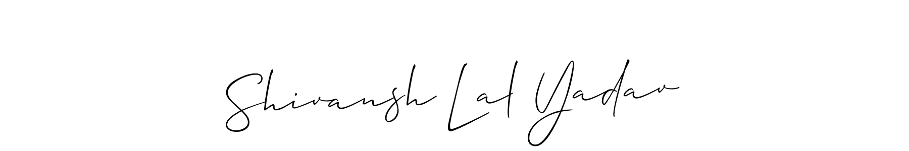 Make a beautiful signature design for name Shivansh Lal Yadav. With this signature (Allison_Script) style, you can create a handwritten signature for free. Shivansh Lal Yadav signature style 2 images and pictures png