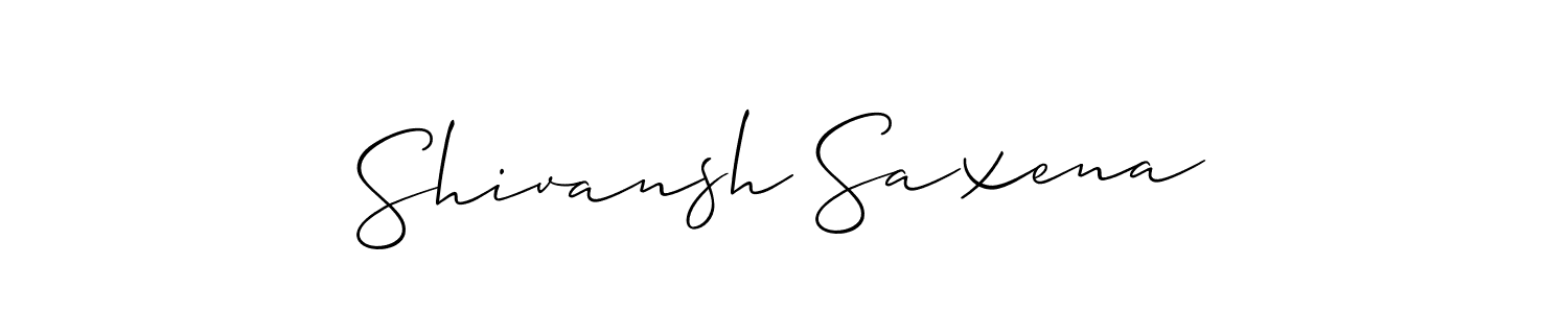 You should practise on your own different ways (Allison_Script) to write your name (Shivansh Saxena) in signature. don't let someone else do it for you. Shivansh Saxena signature style 2 images and pictures png