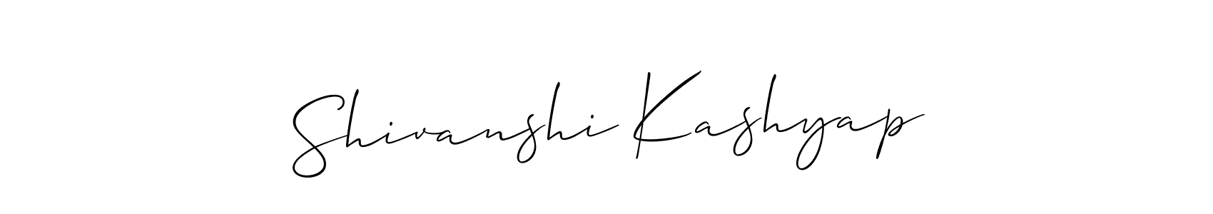 Similarly Allison_Script is the best handwritten signature design. Signature creator online .You can use it as an online autograph creator for name Shivanshi Kashyap. Shivanshi Kashyap signature style 2 images and pictures png