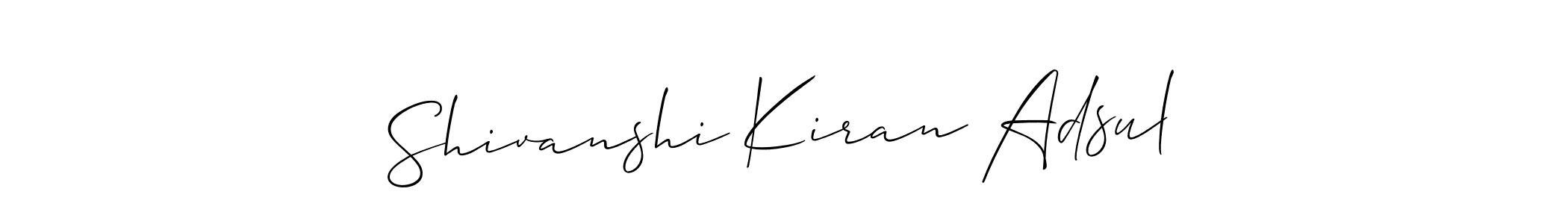 How to make Shivanshi Kiran Adsul name signature. Use Allison_Script style for creating short signs online. This is the latest handwritten sign. Shivanshi Kiran Adsul signature style 2 images and pictures png
