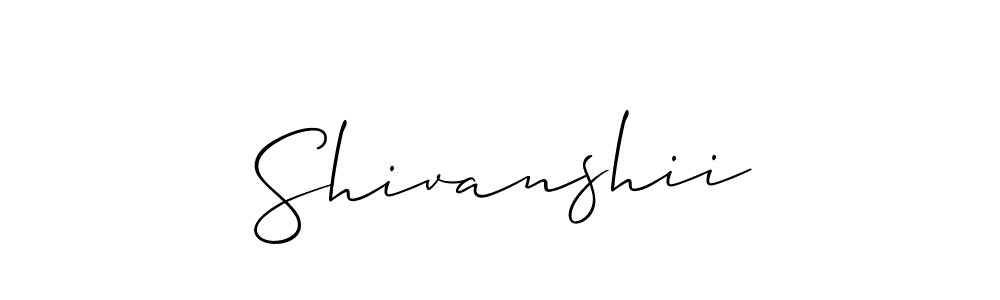Also You can easily find your signature by using the search form. We will create Shivanshii name handwritten signature images for you free of cost using Allison_Script sign style. Shivanshii signature style 2 images and pictures png