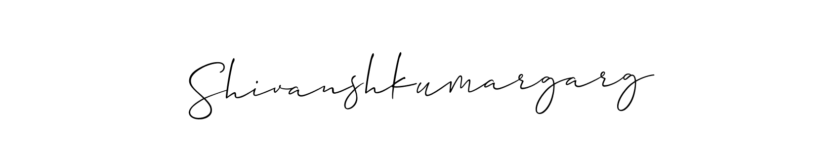 Make a beautiful signature design for name Shivanshkumargarg. With this signature (Allison_Script) style, you can create a handwritten signature for free. Shivanshkumargarg signature style 2 images and pictures png