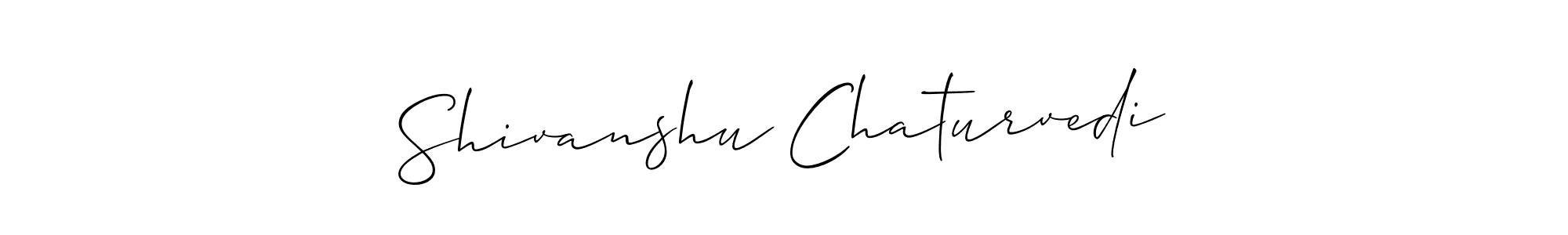 Make a beautiful signature design for name Shivanshu Chaturvedi. With this signature (Allison_Script) style, you can create a handwritten signature for free. Shivanshu Chaturvedi signature style 2 images and pictures png