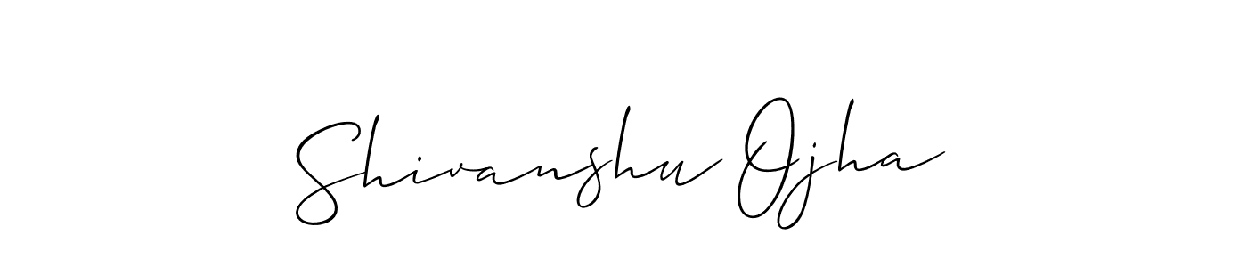 You should practise on your own different ways (Allison_Script) to write your name (Shivanshu Ojha) in signature. don't let someone else do it for you. Shivanshu Ojha signature style 2 images and pictures png