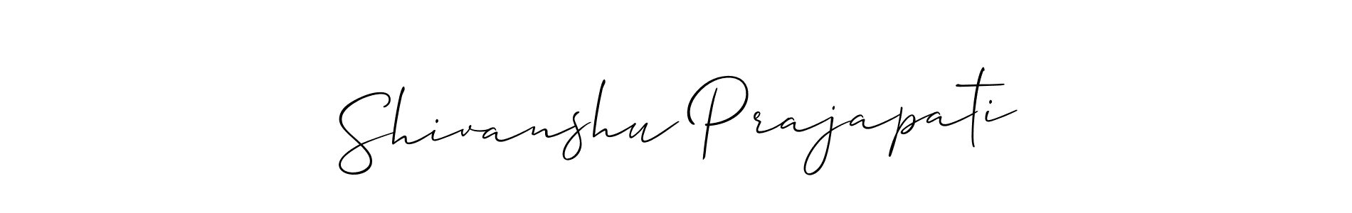The best way (Allison_Script) to make a short signature is to pick only two or three words in your name. The name Shivanshu Prajapati include a total of six letters. For converting this name. Shivanshu Prajapati signature style 2 images and pictures png