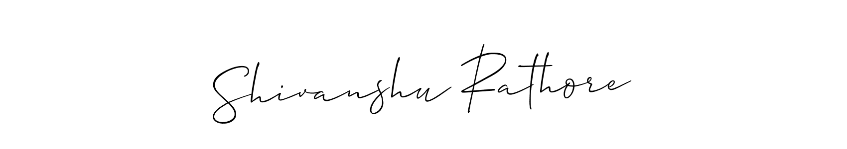 How to make Shivanshu Rathore name signature. Use Allison_Script style for creating short signs online. This is the latest handwritten sign. Shivanshu Rathore signature style 2 images and pictures png