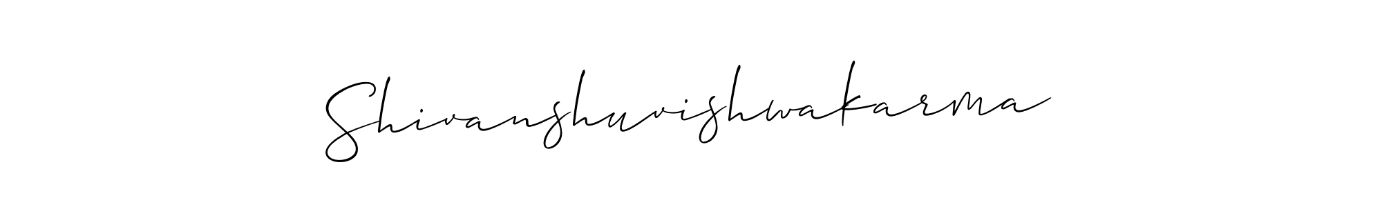 How to make Shivanshuvishwakarma signature? Allison_Script is a professional autograph style. Create handwritten signature for Shivanshuvishwakarma name. Shivanshuvishwakarma signature style 2 images and pictures png