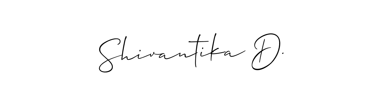 How to make Shivantika D. name signature. Use Allison_Script style for creating short signs online. This is the latest handwritten sign. Shivantika D. signature style 2 images and pictures png