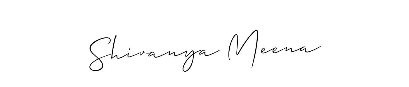 Design your own signature with our free online signature maker. With this signature software, you can create a handwritten (Allison_Script) signature for name Shivanya Meena. Shivanya Meena signature style 2 images and pictures png