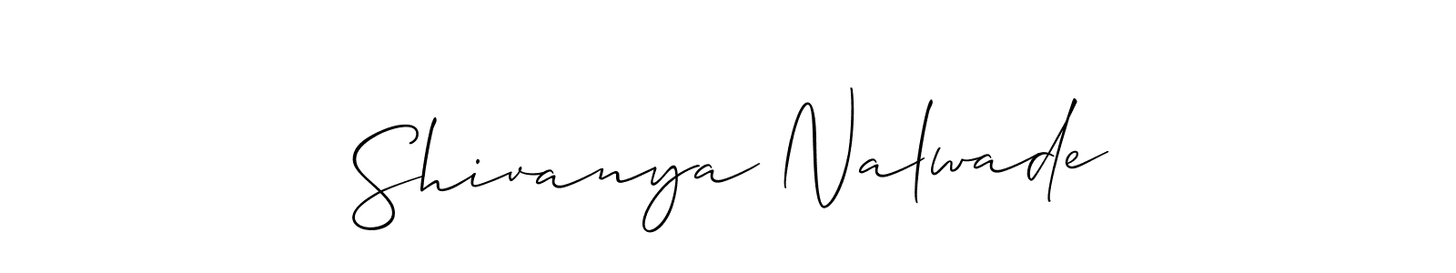 Use a signature maker to create a handwritten signature online. With this signature software, you can design (Allison_Script) your own signature for name Shivanya Nalwade. Shivanya Nalwade signature style 2 images and pictures png