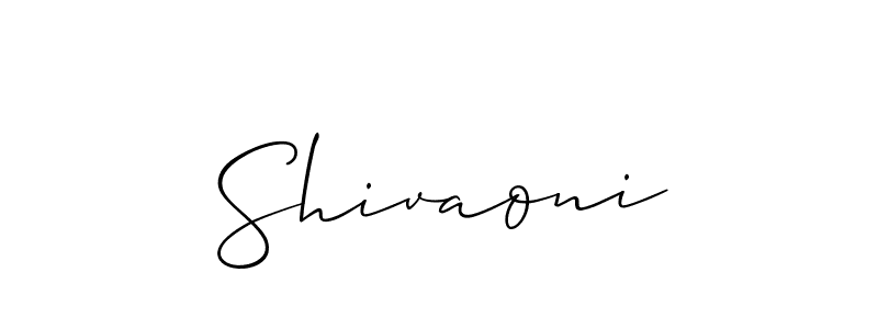 How to make Shivaoni name signature. Use Allison_Script style for creating short signs online. This is the latest handwritten sign. Shivaoni signature style 2 images and pictures png