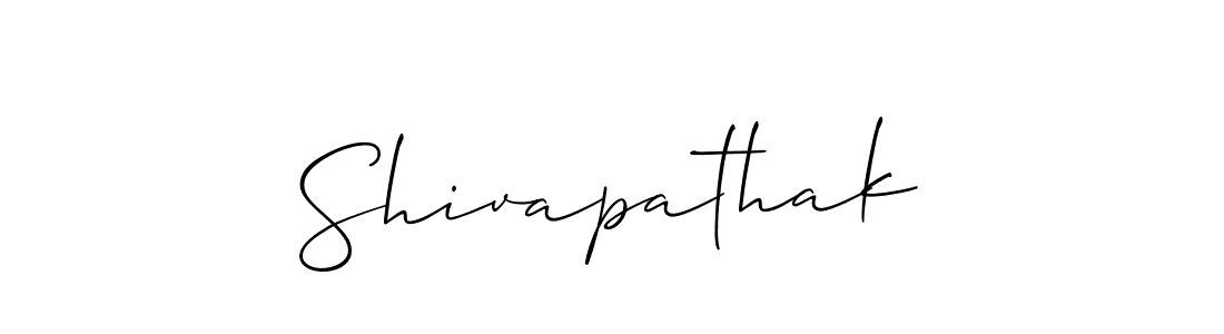 How to make Shivapathak signature? Allison_Script is a professional autograph style. Create handwritten signature for Shivapathak name. Shivapathak signature style 2 images and pictures png